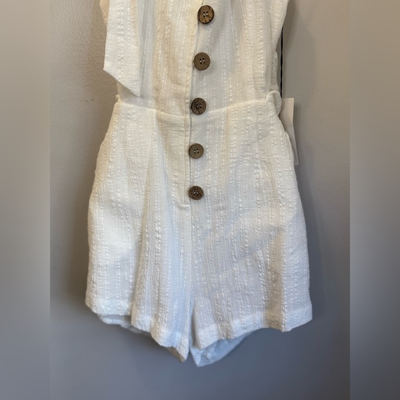 Candy Cane LA women’s cotton halter romper with pockets size small - Picture 3 of 7